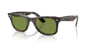 14134E - Dark Havana On Multicolor with Green Lenses