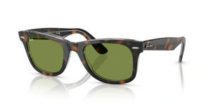 14134E - Dark Havana On Multicolor with Green Lenses