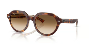 141451 - Light Havana On Multicolor with Clear Gradient Brown Lenses