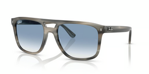 14243F - Grey Havana with Clear Gradient Blue Lenses