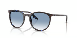 14303F - Havana Blue Turtle with Clear Gradient Blue Lenses
