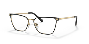 1433 - Matte Black/Gold with Clear Lenses