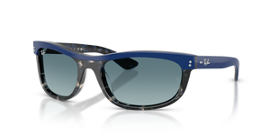 14453M - Blue On Havana with Blue Gradient Grey Lenses