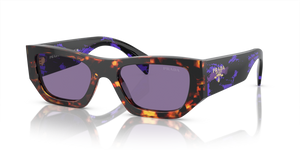 14O50B - Havana with Violet Mirror Internal Silver Lenses