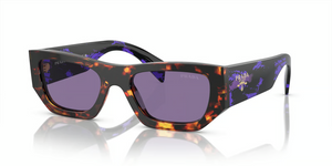 14O50B - Havana with Violet Mirror Internal Silver Lenses