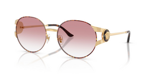 15253B - Gold/Havana with Clear Gradient Pink Lenses