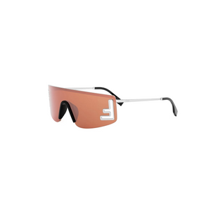 16U - Shiny Silver with Red Mirror Lenses