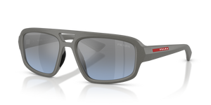 16X11A - Metal Grey with Light Blue Mirror Silver Gradient Lenses