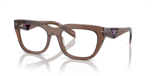 17O1O1 - Transparent Brown with Clear Lenses
