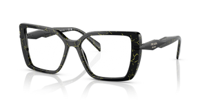 19D1O1 - Black/Yellow Marble with Clear Lenses