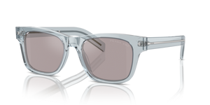19T80F - Transparent Azure with Grey Polarized Mirror Gold Lenses