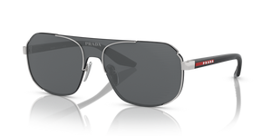 1BC07U - Silver with Grey Mirror Black Lenses