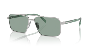 1BC10G - Silver with Petrol Green Lenses