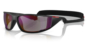 1BO10J - Matte Black with Dark Blue Mirror Violet Lenses