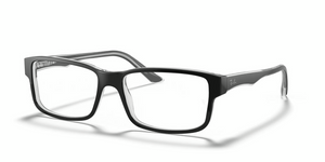 2034 - Black On Transparent with Clear Lenses