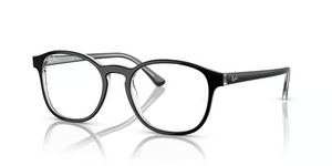 2034 - Black On Transparent with Clear Lenses