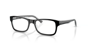 2034 - Black On Transparent with Clear Lenses