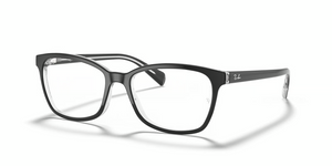 2034 - Black On Transparent with Clear Lenses