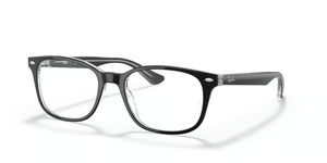 2034 - Black On Transparent with Clear Lenses