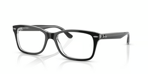2034 - Black On Transparent with Clear Lenses