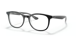 2034 - Black On Transparent with Clear Lenses