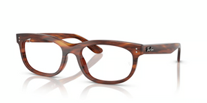 2144 - Striped Havana with Clear Lenses