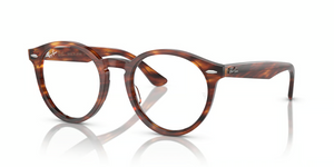 2144 - Striped Havana with Clear Lenses