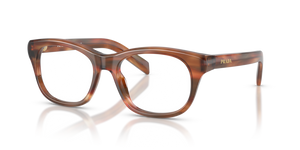 24G1O1 - Striped Oak with Clear Lenses