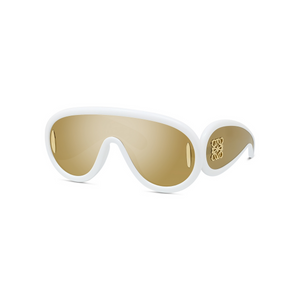 25G - Shiny Ivory with Brown Mirror Lenses