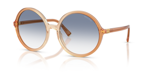 26G80O - Brown Gradient Brandy with Clear Gradient Light Blue Lenses