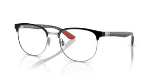 2861 - Black on Silver with Clear Lenses
