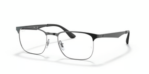 2861 - Black On Silver with Clear Lenses