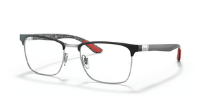 2861 - Black On Silver with Clear Lenses