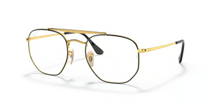 2946 - Black On Gold with Clear Lenses