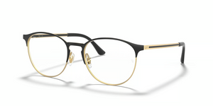 3051 - Black On Gold with Clear Lenses