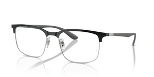 3163 - Black On Silver with Clear Lenses