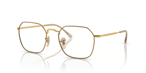 3167 - Beige On Gold with Clear Lenses