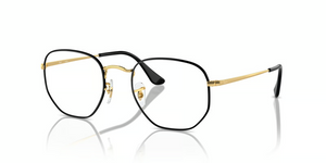 3175 - Black On Gold with Clear Lenses