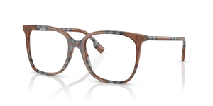 3966 - Check Brown with Clear Lenses