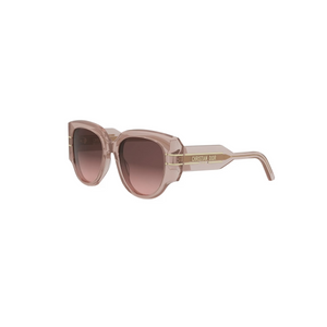 40F1 - Shiny Rose with Brown Gradient Lenses