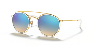 001/4O - Arista Gold with Blue Flash Lenses