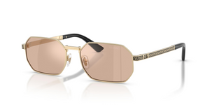1252/5 - Pale Gold with Light Pink Mirror Silver Lenses