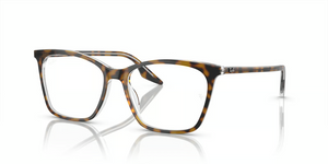 5082 - Havana On Transparent with Clear Lenses