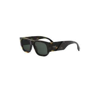 52N- Shiny Havana with Green Lenses