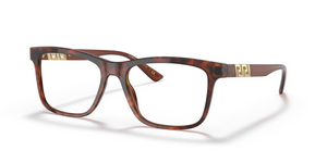 5354 - Havana Print Monogram with Clear Lenses
