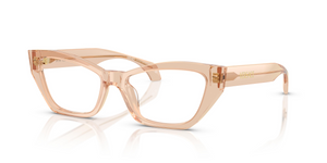 5518 - Transparent Light Brown with Clear Lenses