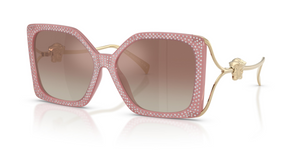 5535B8 - Pink Strass Crystal with Gradient Brown Mirror Silver Lenses