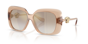 55386E - Opal Rose with Gradient Brown Mirror Gold Lenses