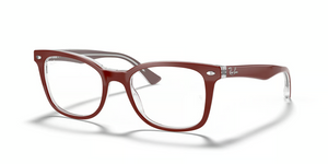 5738 - Bordeaux On Transparent with Clear Lenses