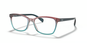 5834 - Burgundy White & Blue with Clear Lenses